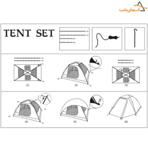راهنمای نصب چادر چهار نفره کله گاوی K2021C