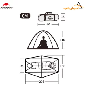 ابعاد چادر دوچرخه سواری یک نفره نیچرهایک